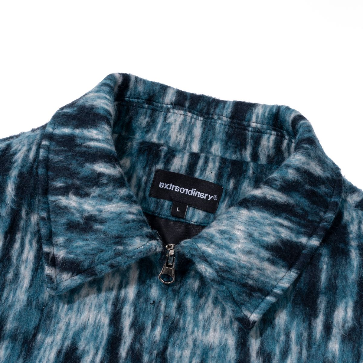 엑스트라오디너리(EXTRAORDINARY) PATTERN BRUSHED JACKET  BLUE