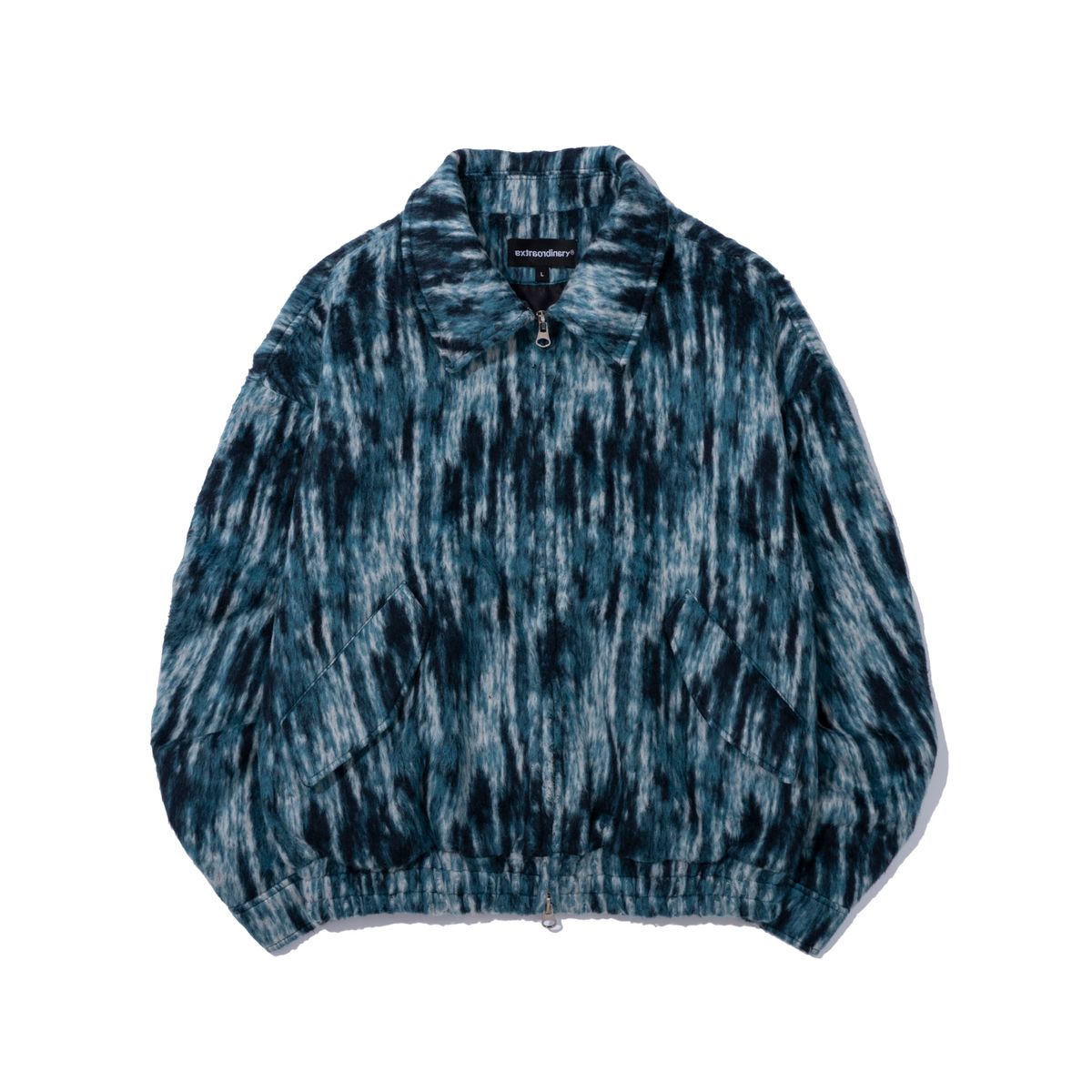 엑스트라오디너리(EXTRAORDINARY) PATTERN BRUSHED JACKET  BLUE