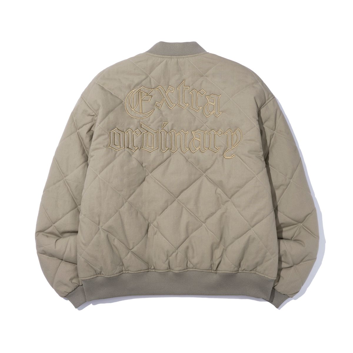 엑스트라오디너리(EXTRAORDINARY) MEDIEVAL LOGO QUILTING JUMPER  BEIGE