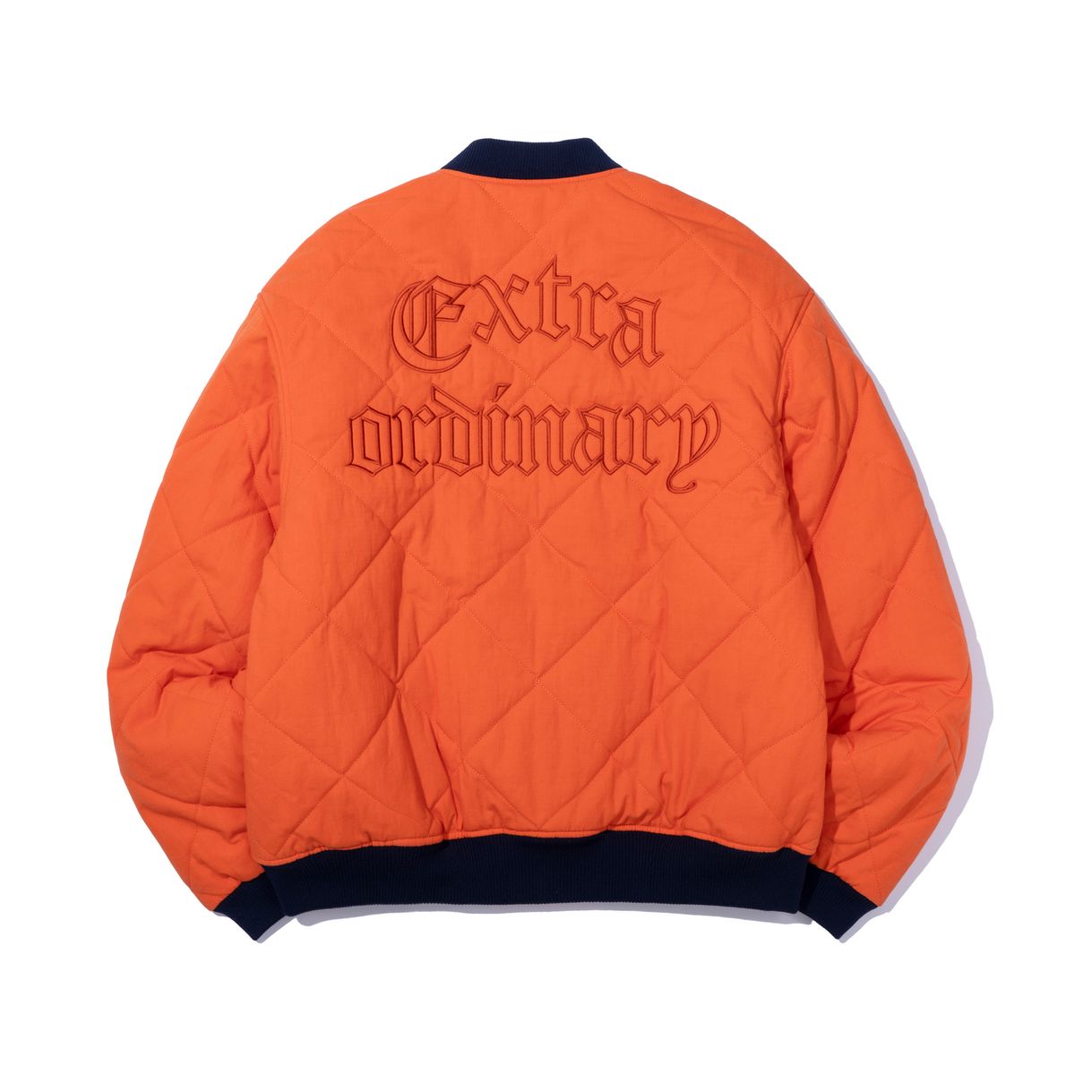 엑스트라오디너리(EXTRAORDINARY) MEDIEVAL LOGO QUILTING JUMPER  ORANGE
