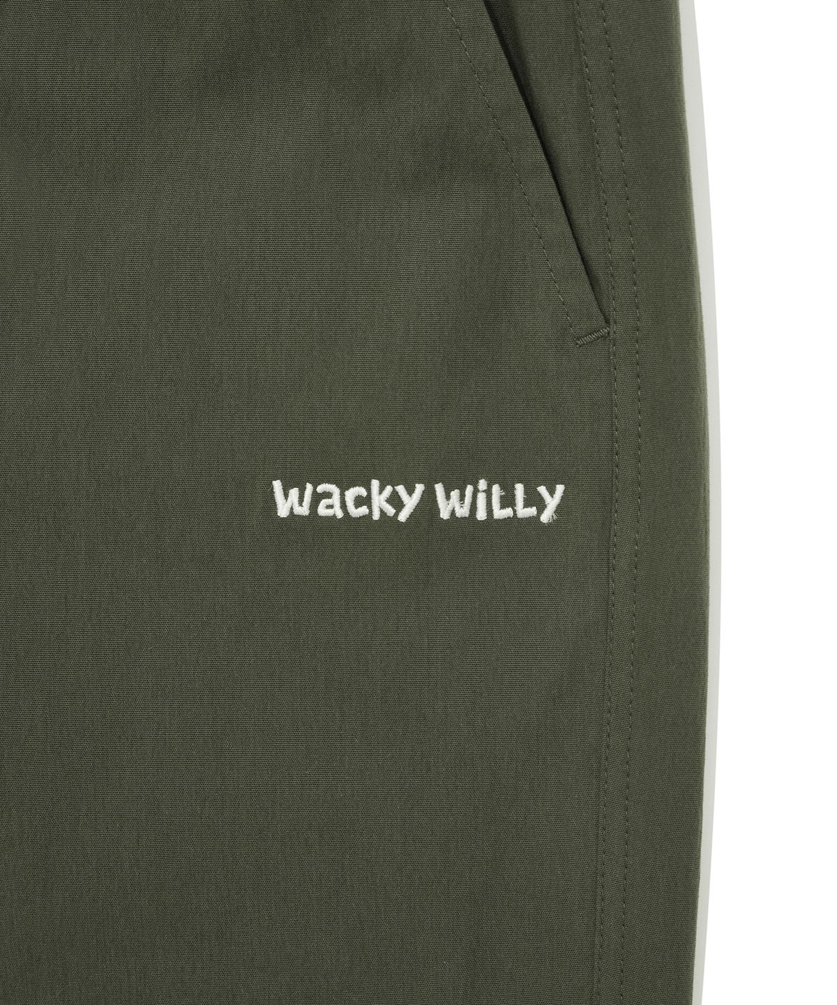 와키윌리(WACKY WILLY) 코튼 파라슈트 팬츠 올리브 그린