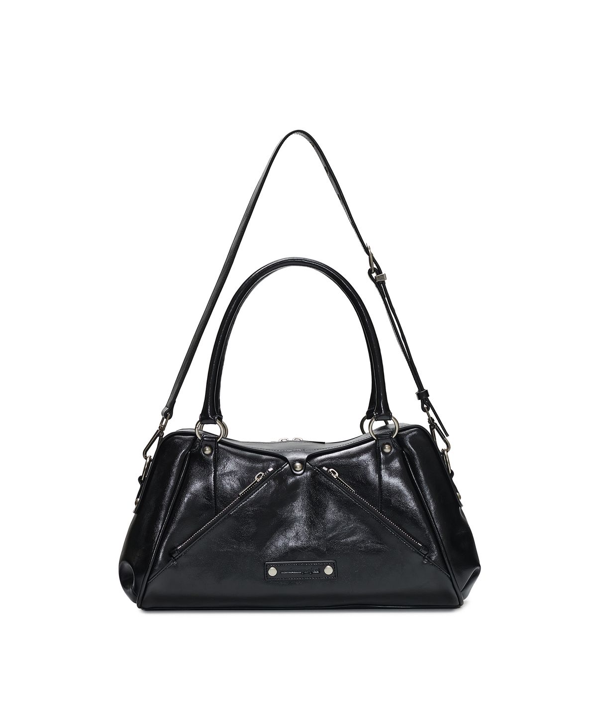 썬번프로젝트(SUNBURNPROJECT) Faux Leather M.O.S Bag, BLACK