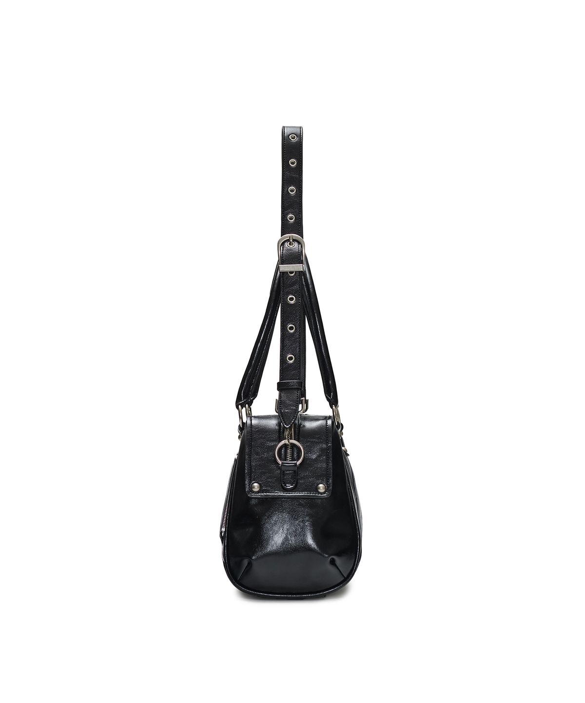 썬번프로젝트(SUNBURNPROJECT) Faux Leather M.O.S Bag, BLACK