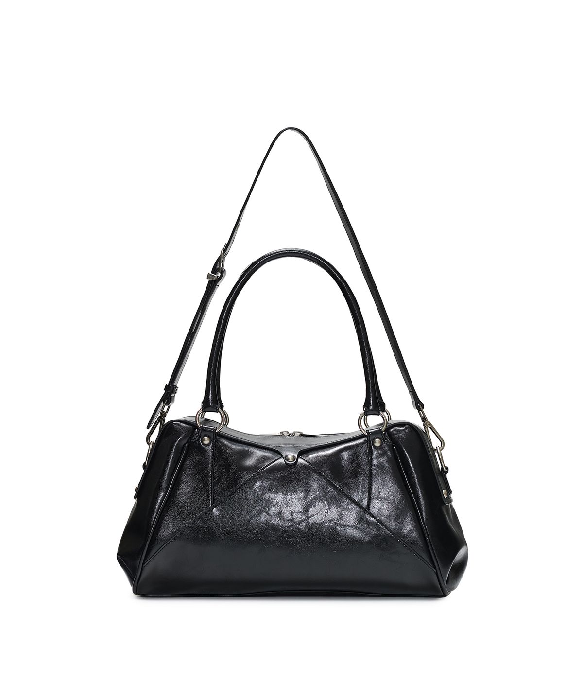 썬번프로젝트(SUNBURNPROJECT) Faux Leather M.O.S Bag, BLACK