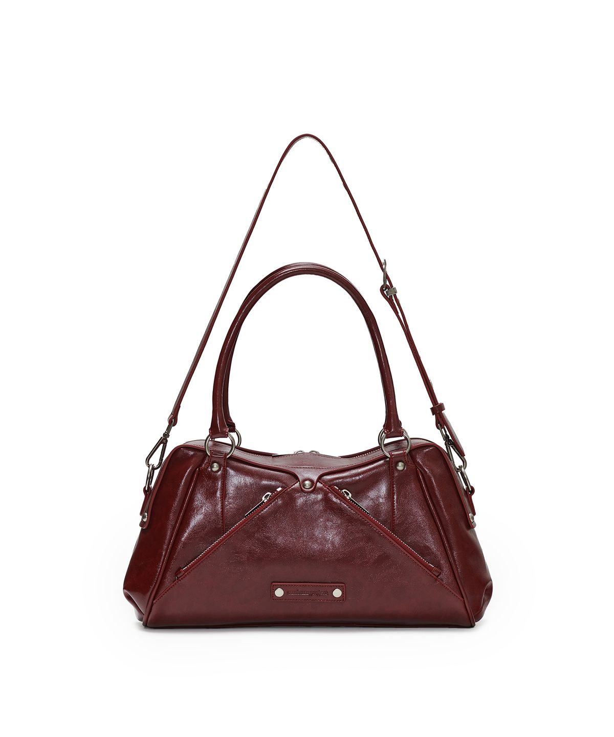 썬번프로젝트(SUNBURNPROJECT) Faux Leather M.O.S Bag, BURGUNDY