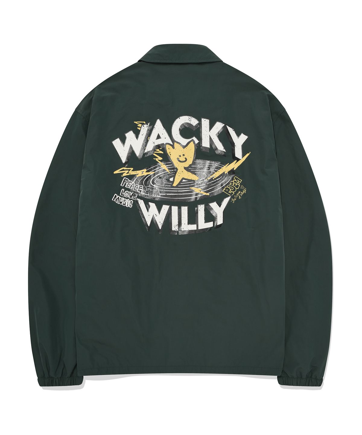와키윌리(WACKY WILLY) 빅그래픽 코치 자켓 그린