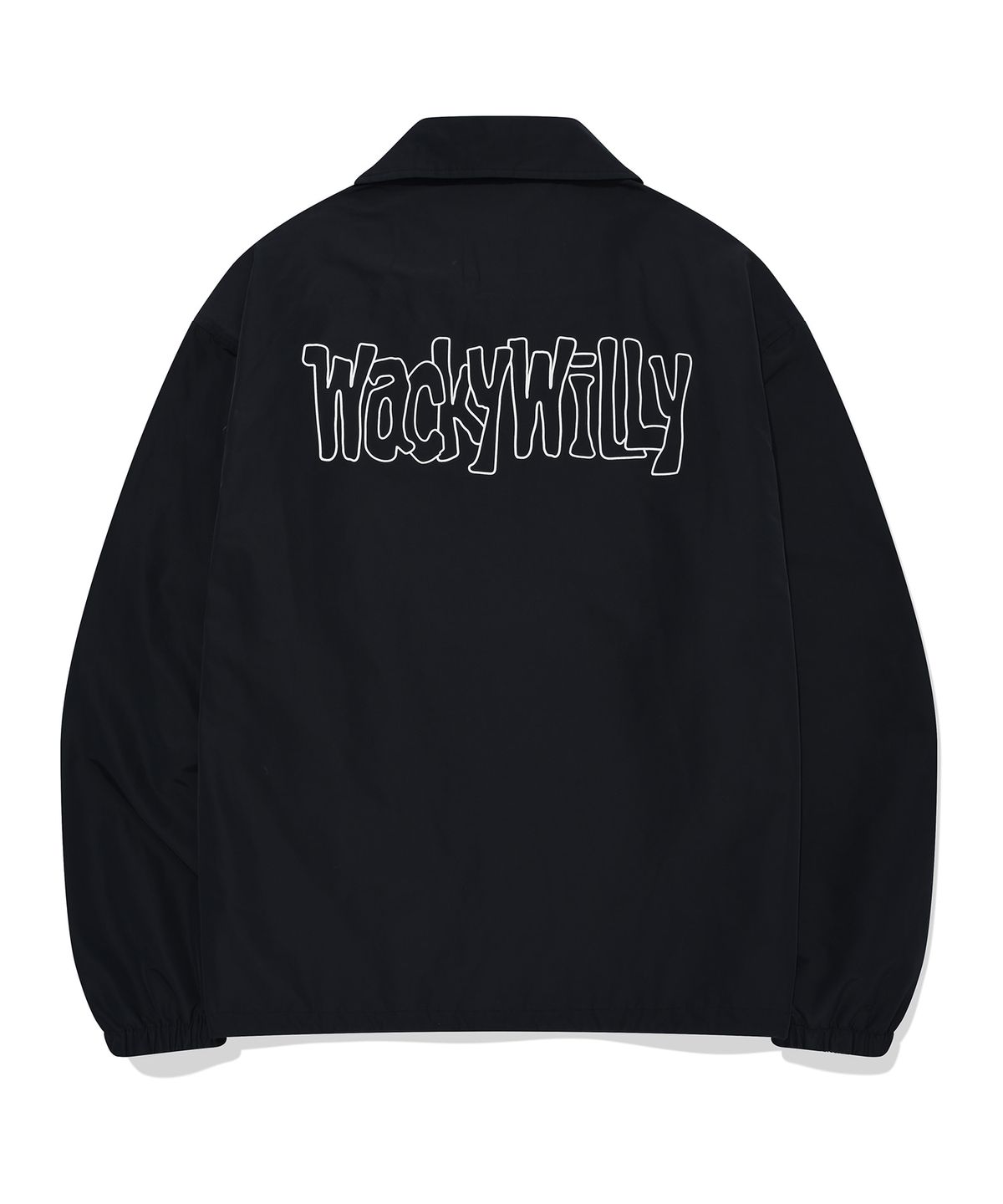 와키윌리(WACKY WILLY) 타이포 코치 자켓 블랙