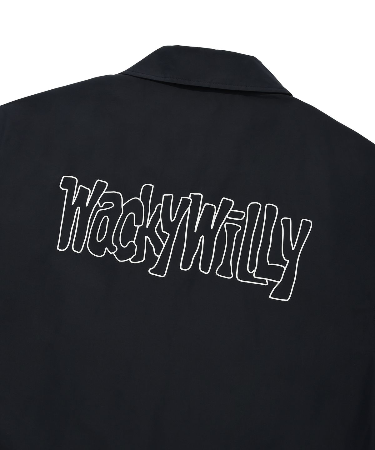 와키윌리(WACKY WILLY) 타이포 코치 자켓 블랙