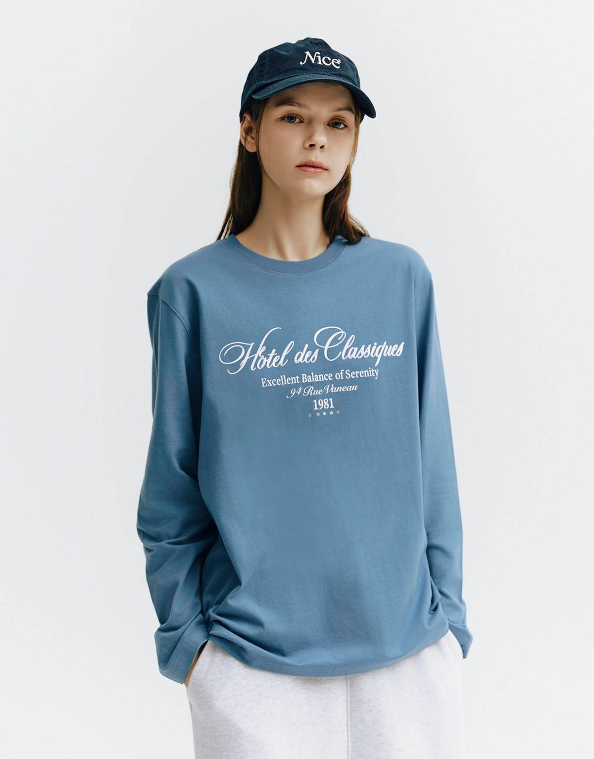지오다노(GIORDANO) 루즈핏 그래픽 긴팔티 394908 [6color]