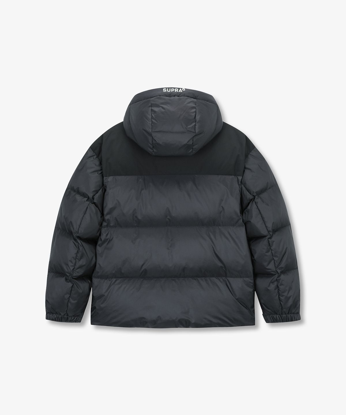 수프라(SUPRA) 립스탑 배색 숏 다운 자켓(BLACK)