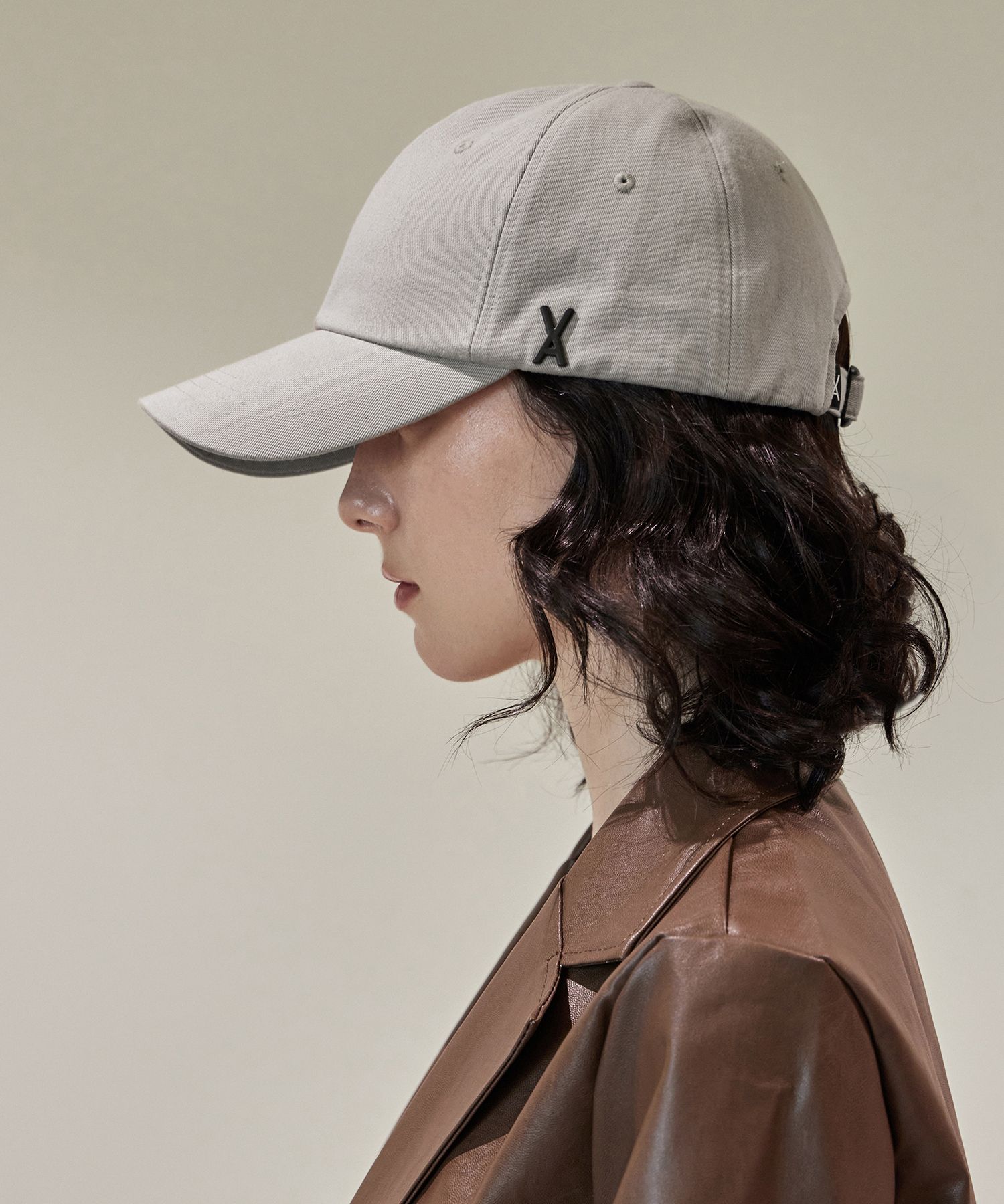 MUSINSA | VARZAR VA Black Stud Ball Cap Gray