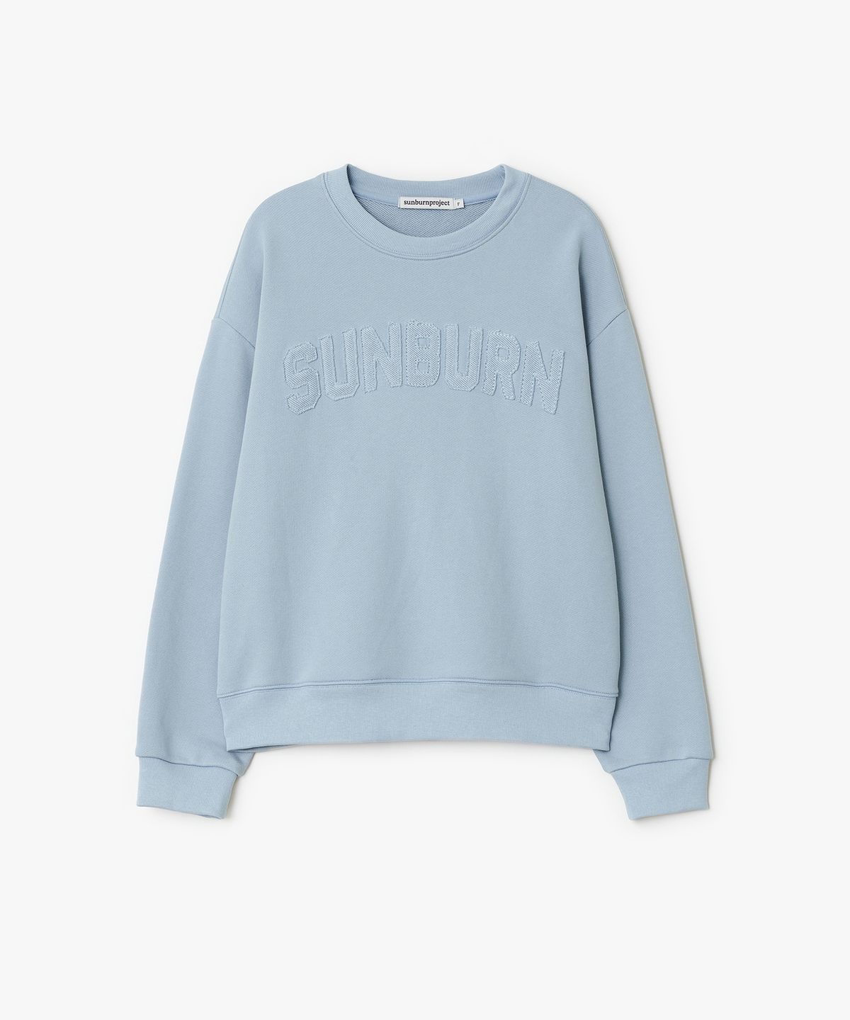 썬번프로젝트(SUNBURNPROJECT) Sunburn Logo Patch Sweatshirt, SKYBLUE