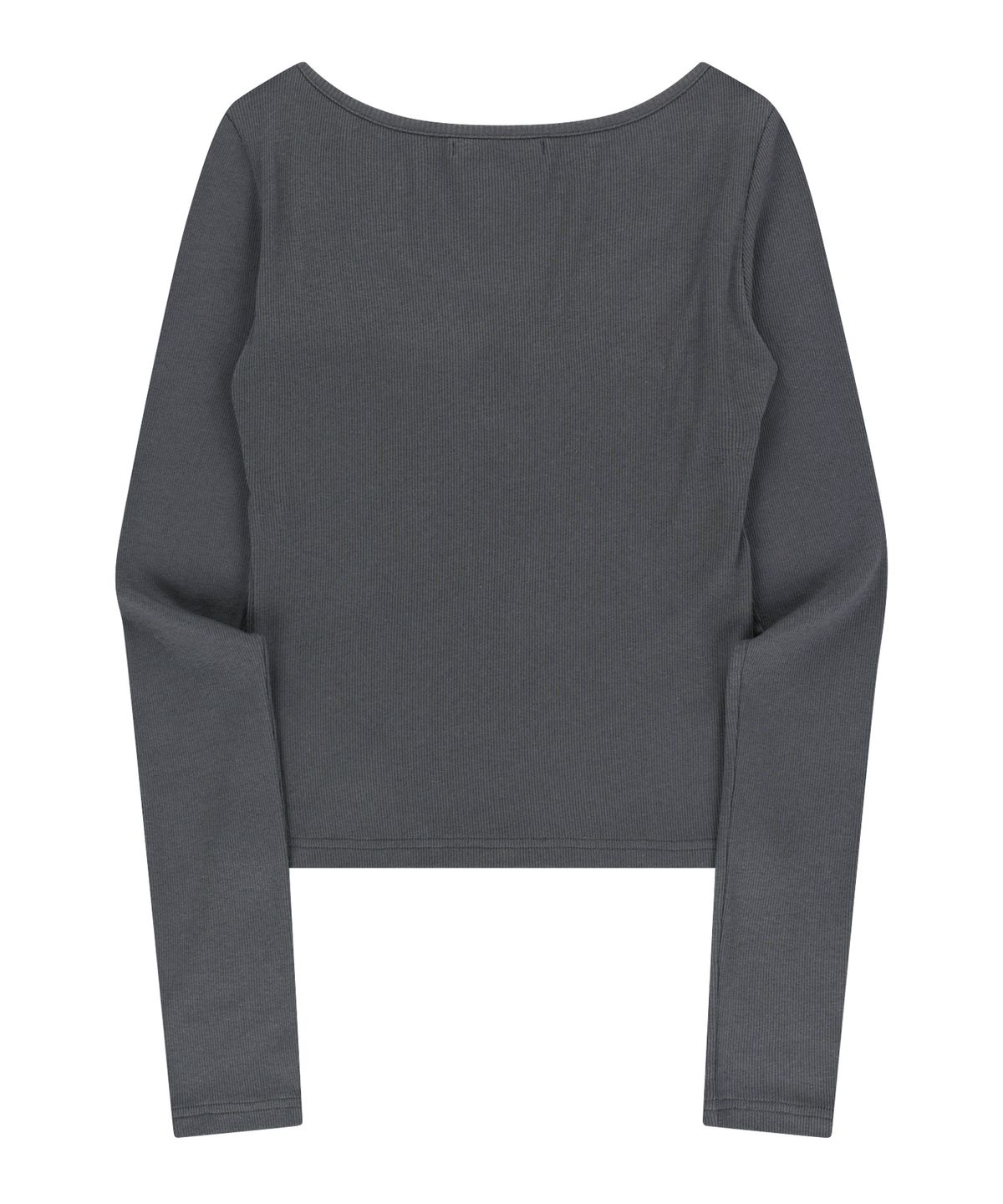 니어노어(NIIER NOR) TOP LAYERED L/S TEE_CHARCOAL