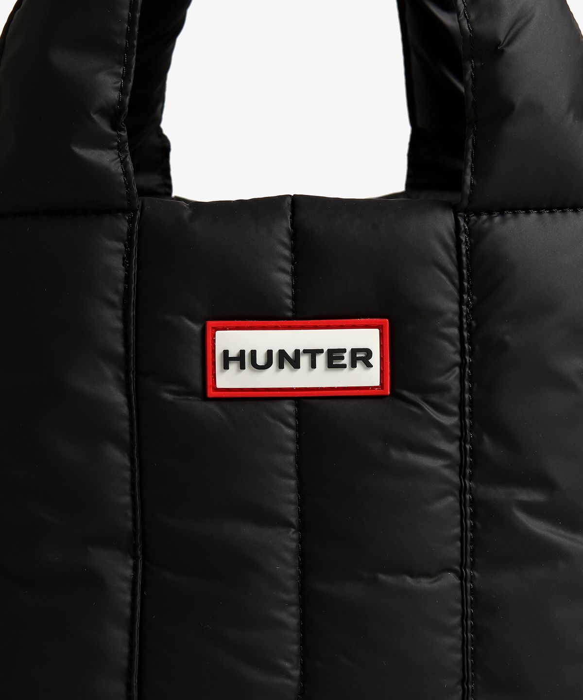 헌터(HUNTER) [UNISEX] 인트레피드 푸퍼 미니 토트백 - 블랙/레드박스 로고