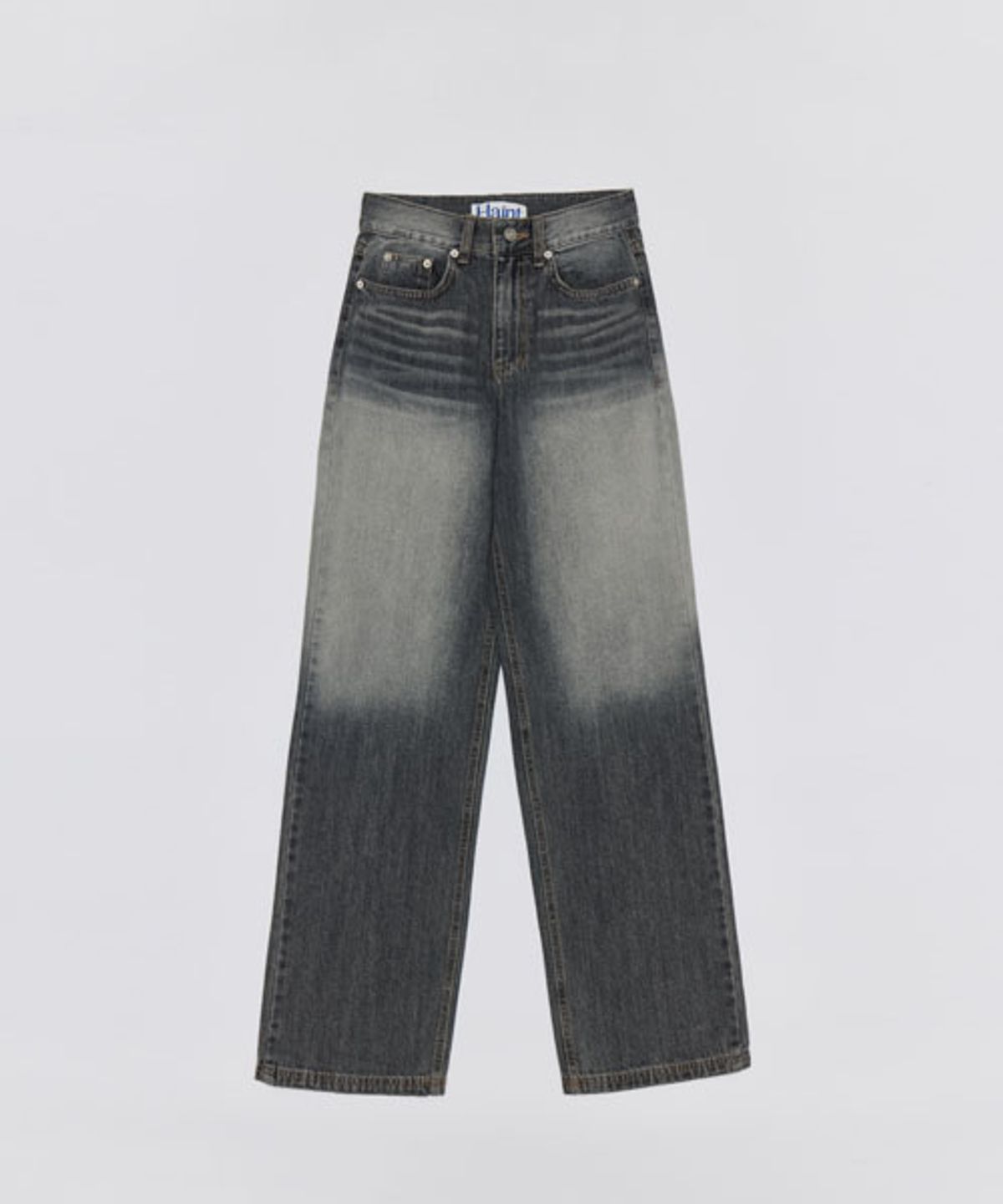 헤인트(HAINT) GRAY STRAIGHT FIT DENIM PANTS