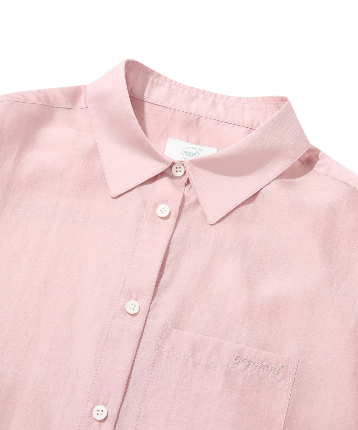 커버낫 우먼(COVERNAT WOMAN) 우먼 시어 오버핏 셔츠 Light Pink