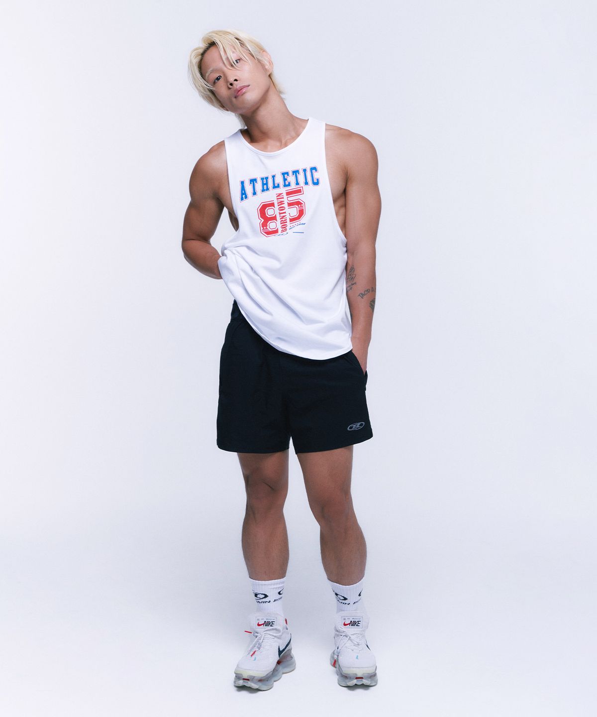 본투윈(BORN TO WIN) ATHLETIC 85 NEW FIT SLEEVELESS [WHITE]