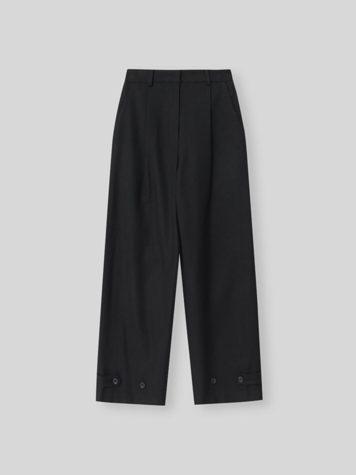 더미튼(THEMITTEN) Mod wool button pants (black)