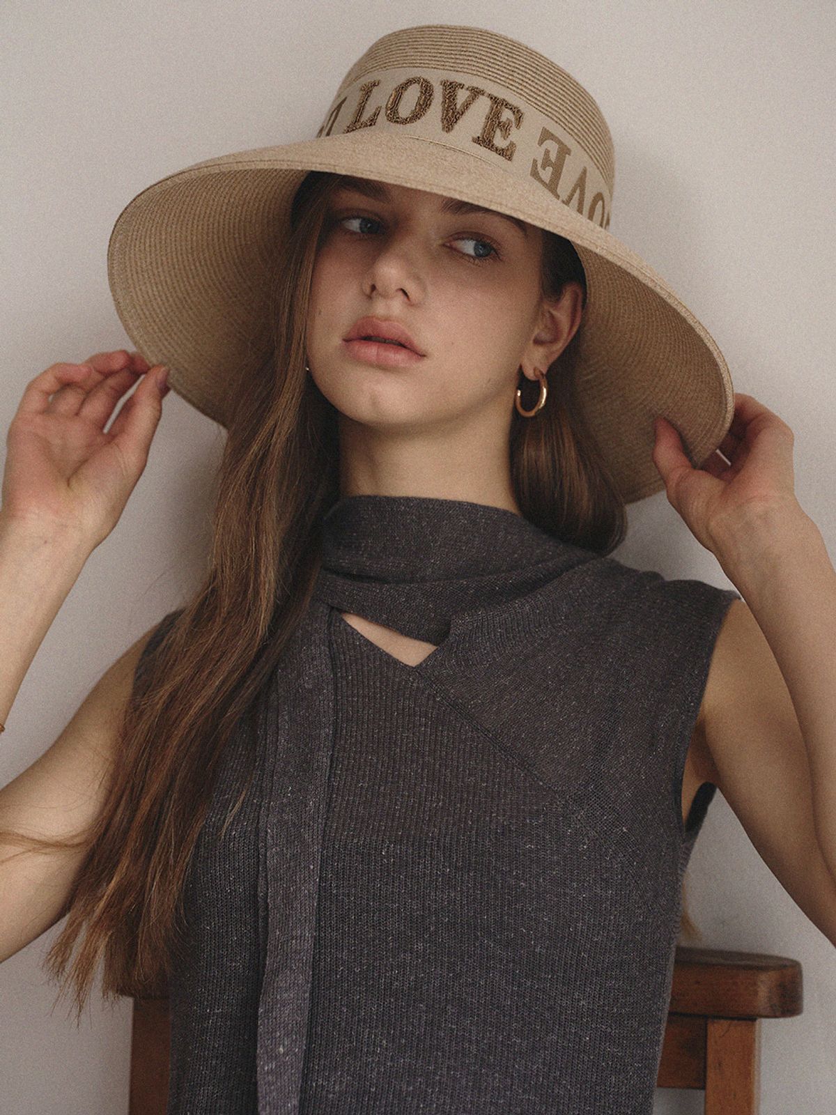 메르헨(MERCHEN) Maison wide floppy hat_natural