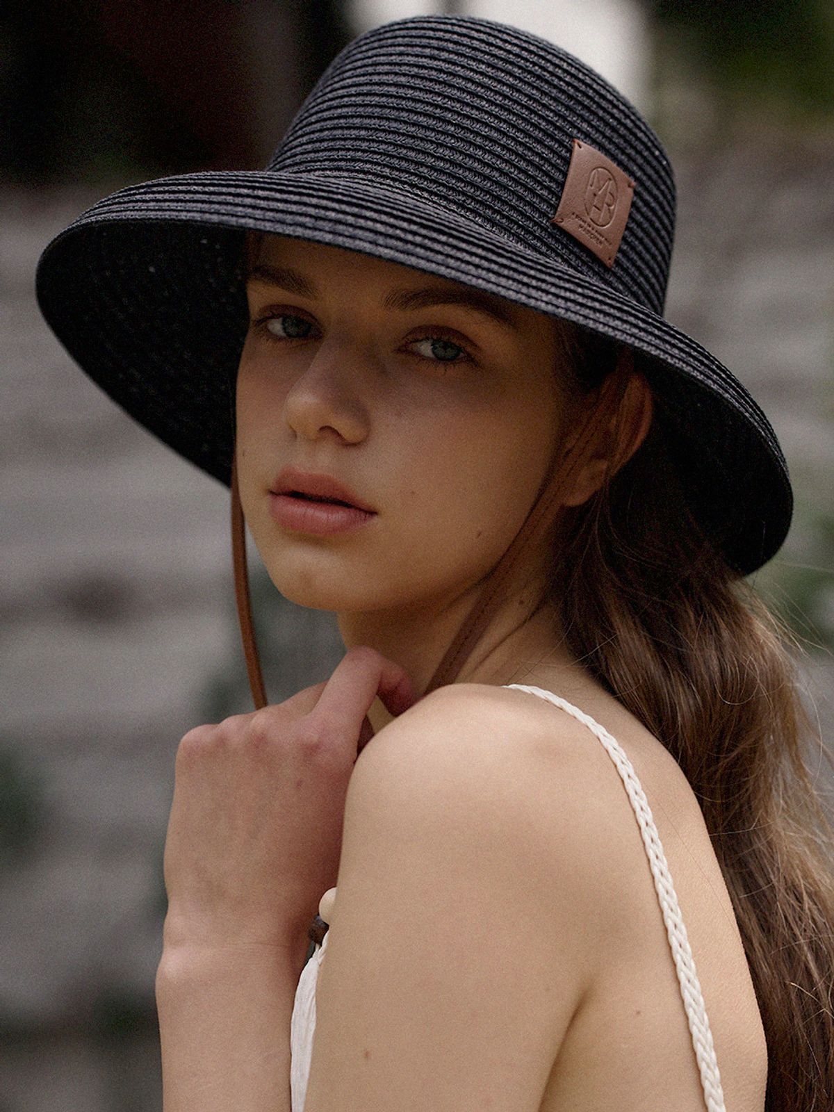 메르헨(MERCHEN) Hadi strap floppy hat_3color