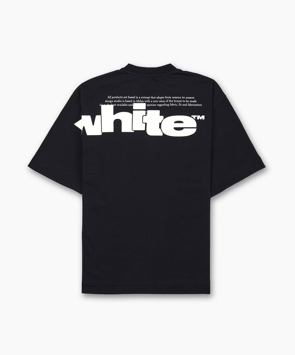 MUSINSA | Off White Front and back half logo skate short-sleeve t