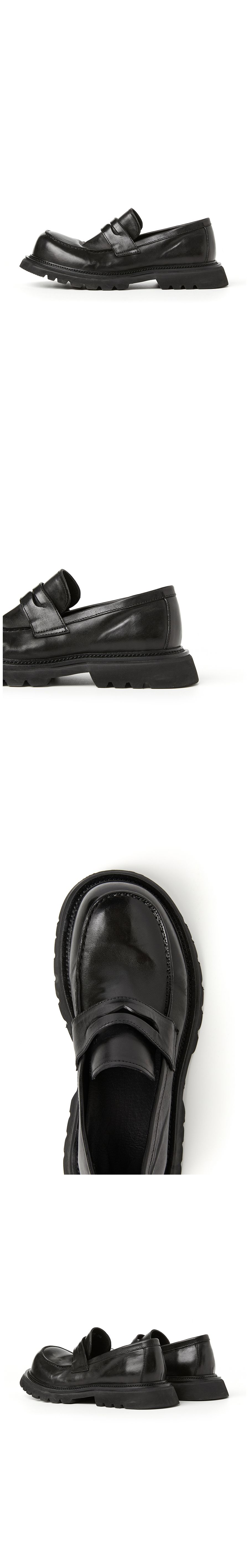 MUSINSA | DNSR Mammoth Horseleather Loafer Black