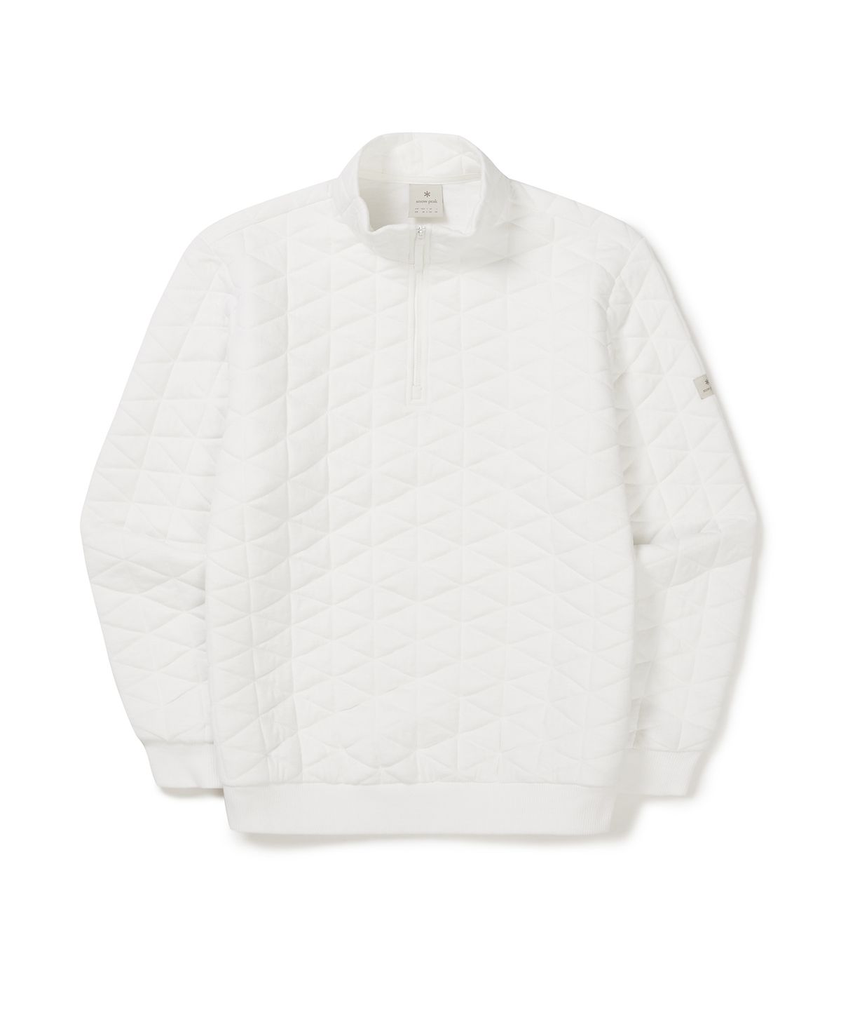 스노우피크 어패럴(SNOWPEAK APPAREL) 퀼팅 반집업 맨투맨 (S24WMFZT34) Off White