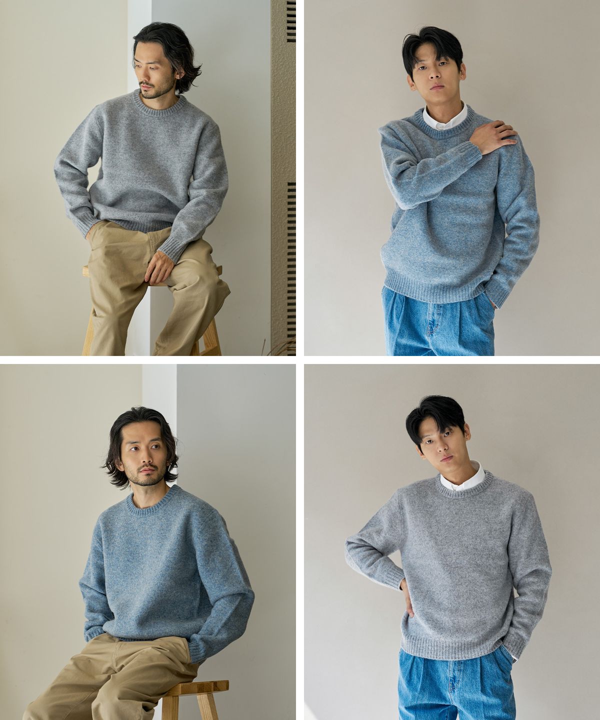 매너그램(MANNERGRAM) 쉐기독 셔틀랜드 울100 니트 SOFT NECK - 9color