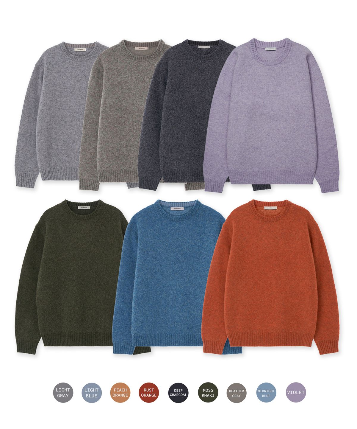 매너그램(MANNERGRAM) 쉐기독 셔틀랜드 울100 니트 SOFT NECK - 9color