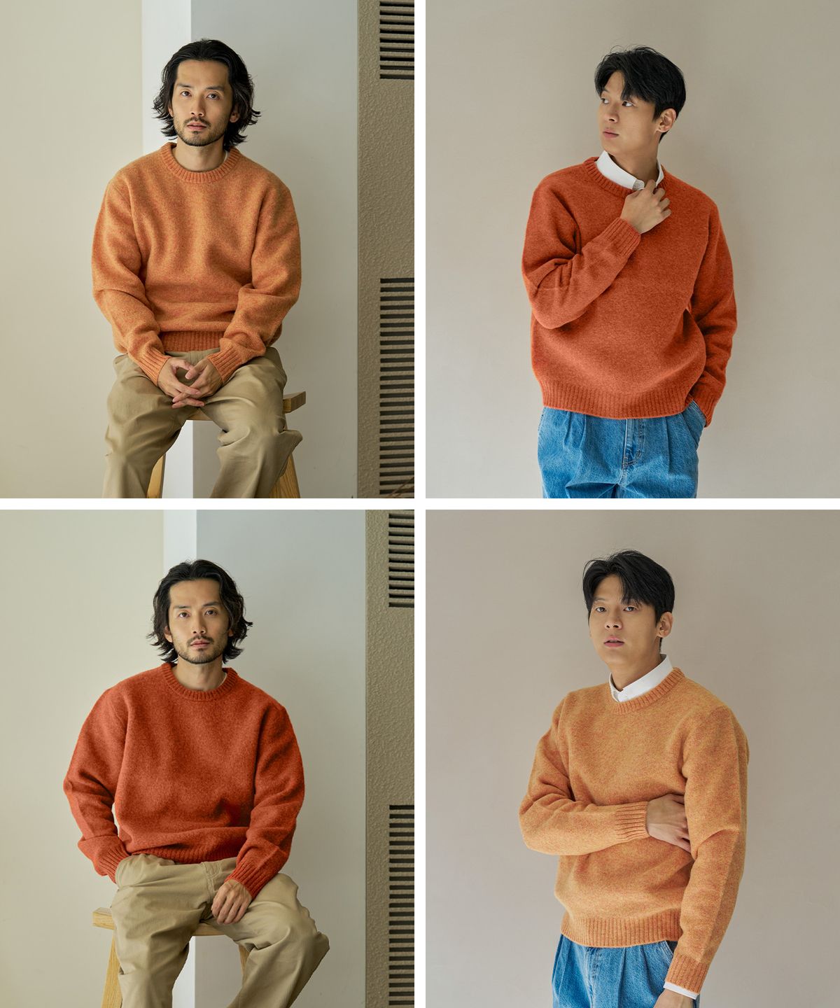 매너그램(MANNERGRAM) 쉐기독 셔틀랜드 울100 니트 SOFT NECK - 9color