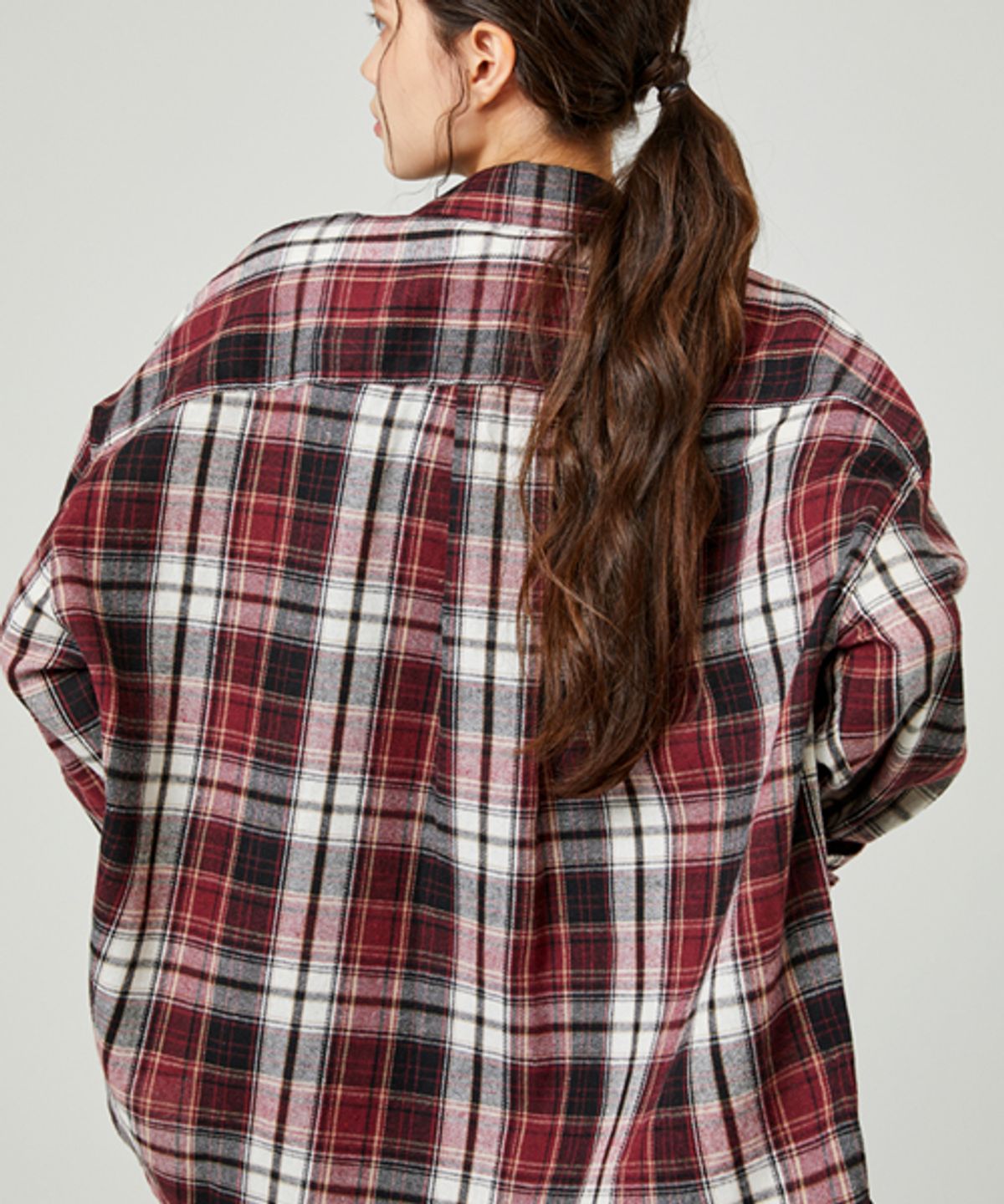 이즈(EASE) 90S CHECK SHIRTS [OVERSIZE FIT]_RED