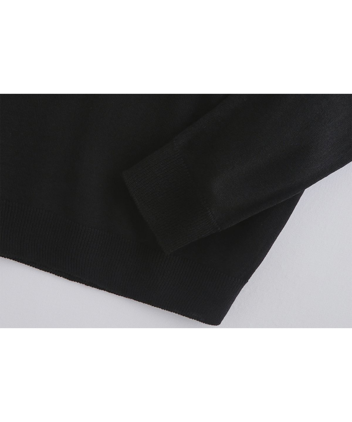 애쉬아워(ASHOUR) Gold Button Round Knit Black