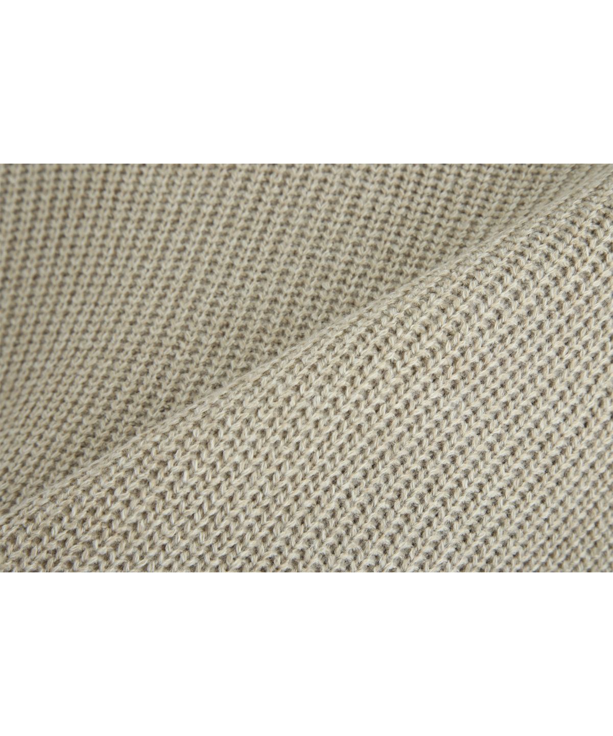 애쉬아워(ASHOUR) Open Collar Mixed Knit Beige