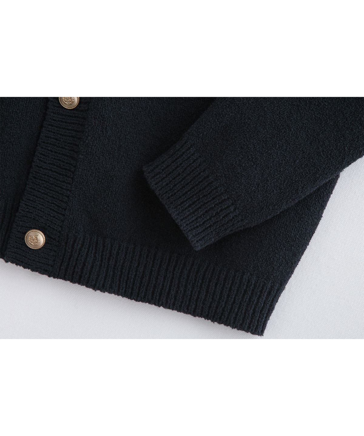 애쉬아워(ASHOUR) Round Neck Button Cardigan Navy