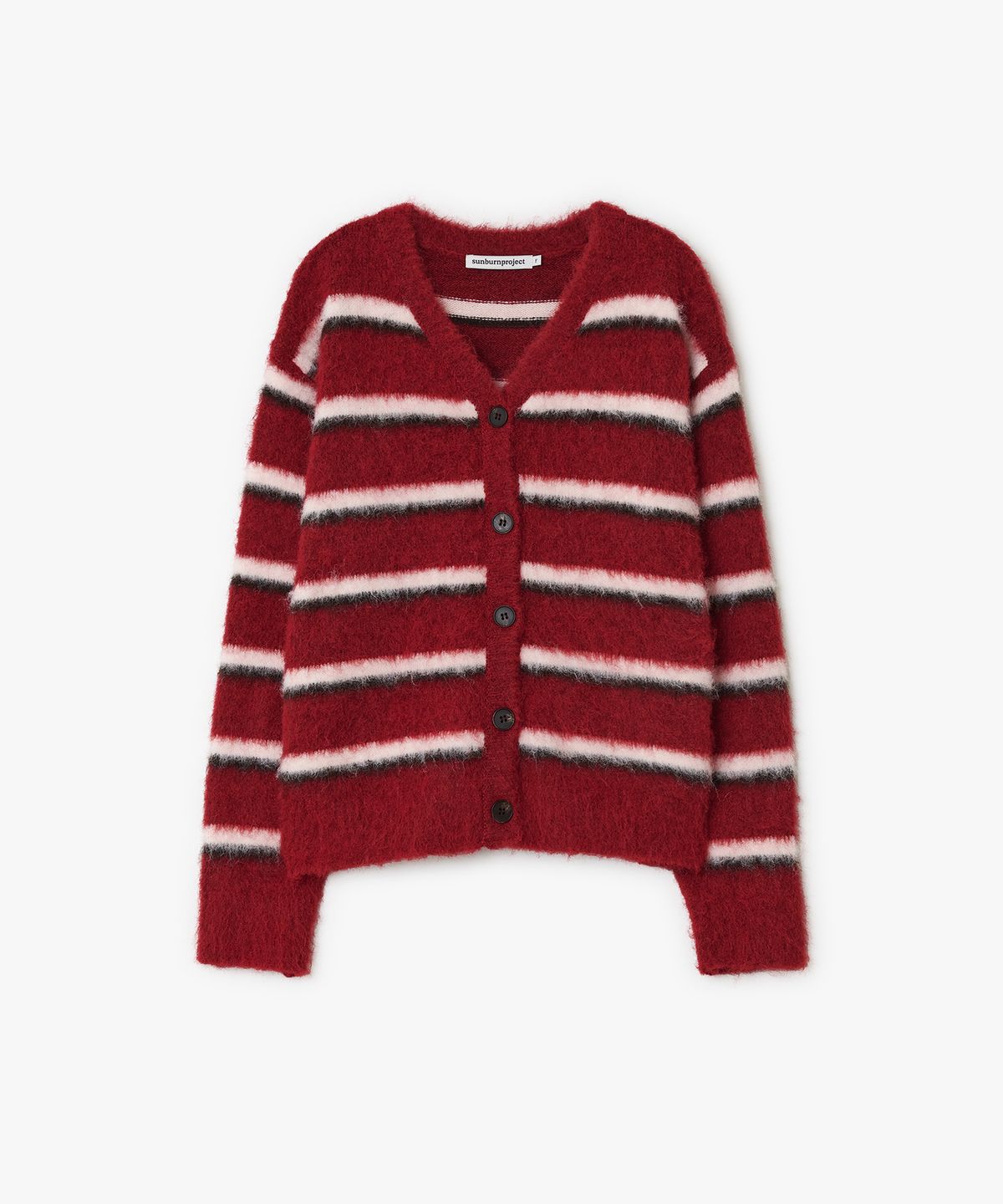 썬번프로젝트(SUNBURNPROJECT) Hairy Overfit Cardigan, BURGUNDY