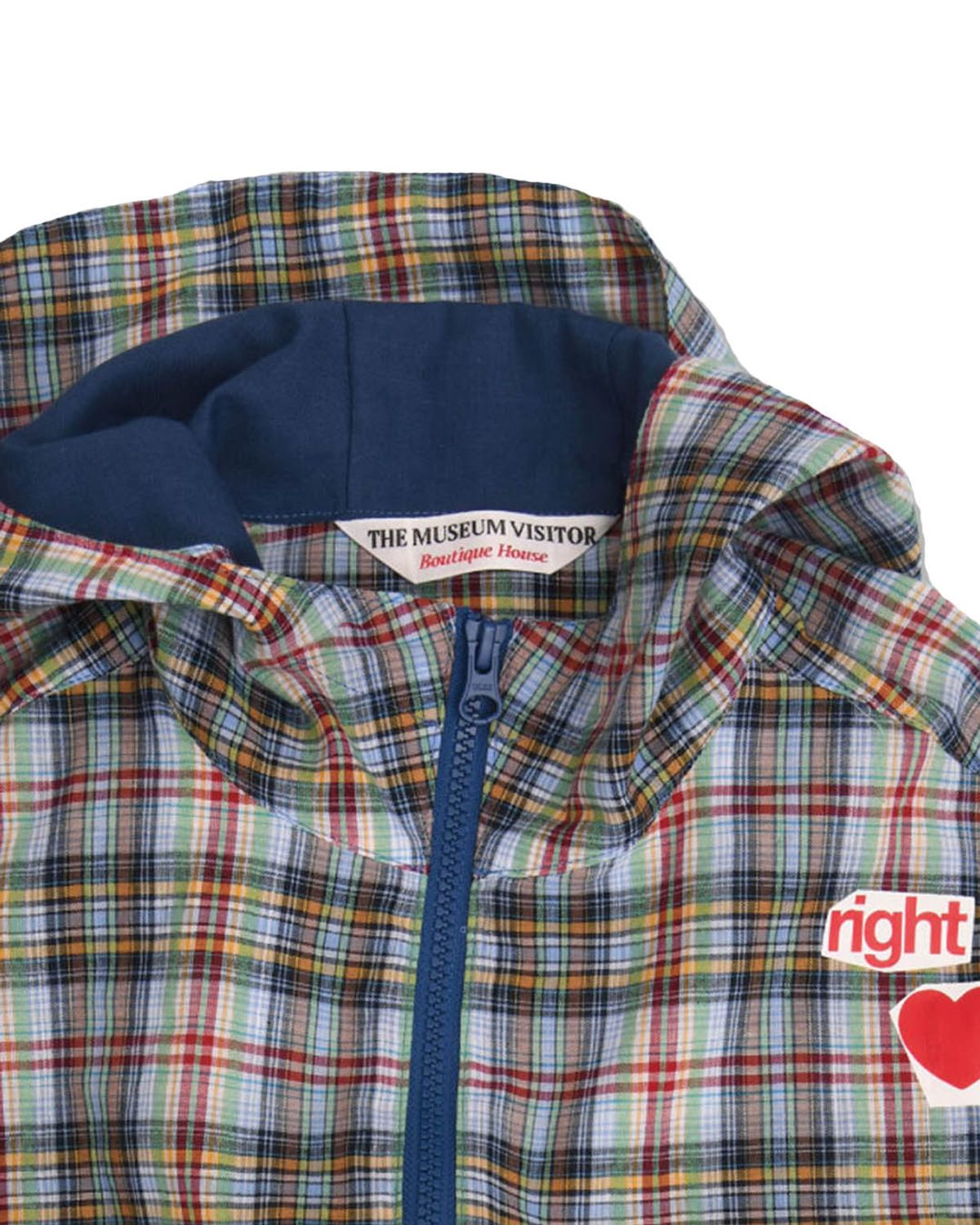 더뮤지엄비지터(THEMUSEUMVISITOR) LOVE CHECK JACKET (MULTI 