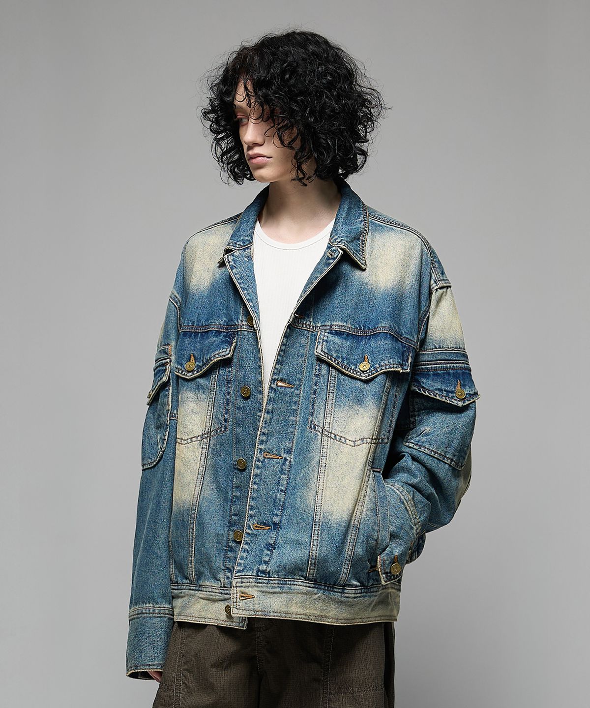 헤더헬렌(HEDER HELEN) VTG Patched gene denim JK indigo