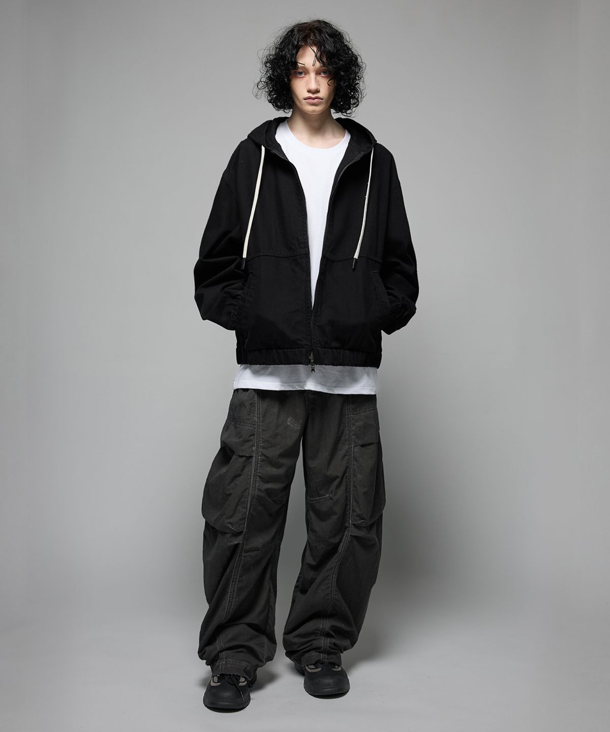 헤더헬렌(HEDER HELEN) Washed hoodie JP dusky