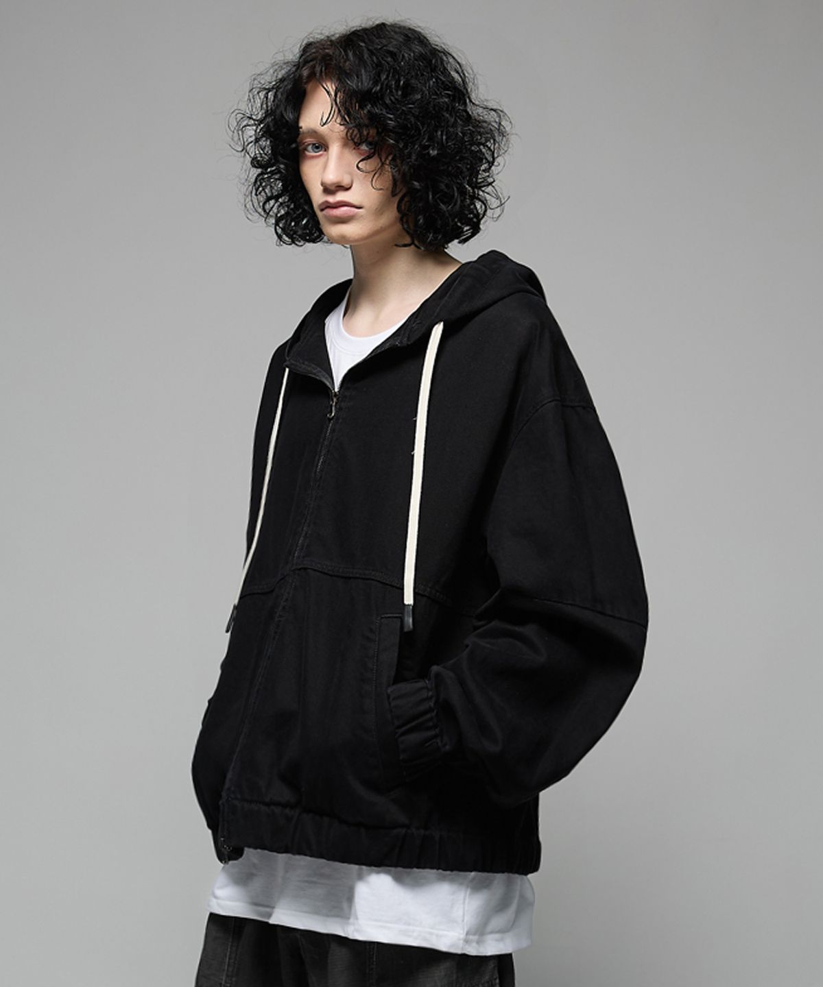 헤더헬렌(HEDER HELEN) Washed hoodie JP dusky