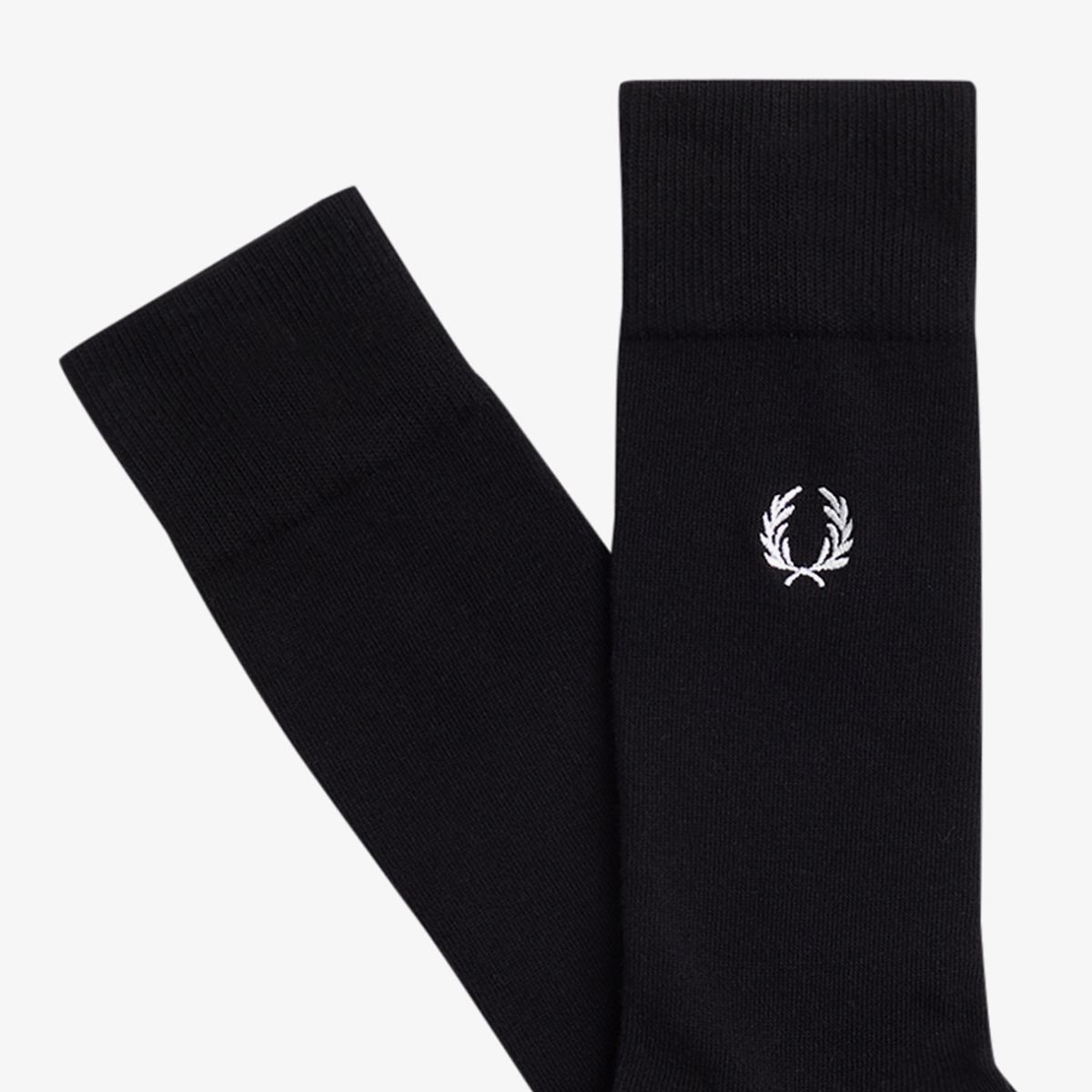 프레드페리(FRED PERRY) 클래식 로렐 리스 삭스 - 블랙/스노우화이트 C37135-843