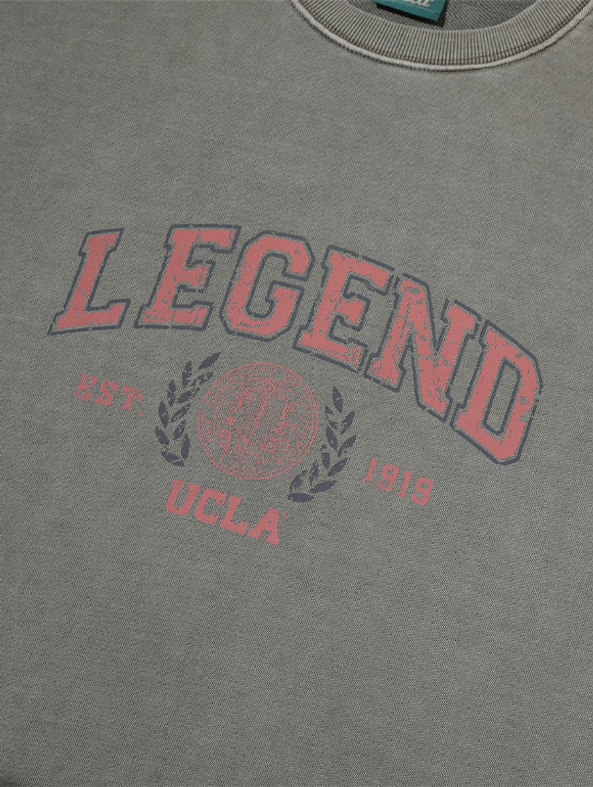 유씨엘에이(UCLA) UCLA 피그먼트 스몰 로고 오버핏 맨투맨[KHAKI](UA9LT02)