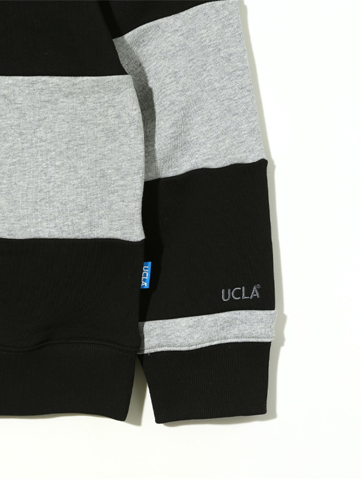 유씨엘에이(UCLA) UCLA 절개 스트라이프 오버핏 스웨트셔츠[M-GREY](UA8LT87)