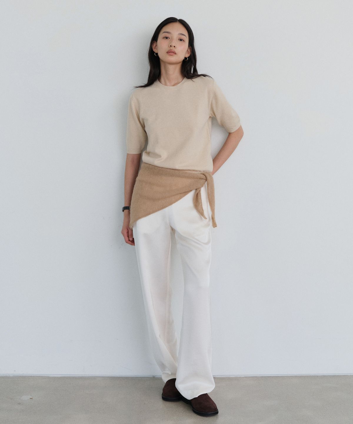 유라고(URAGO) Satin banding pants