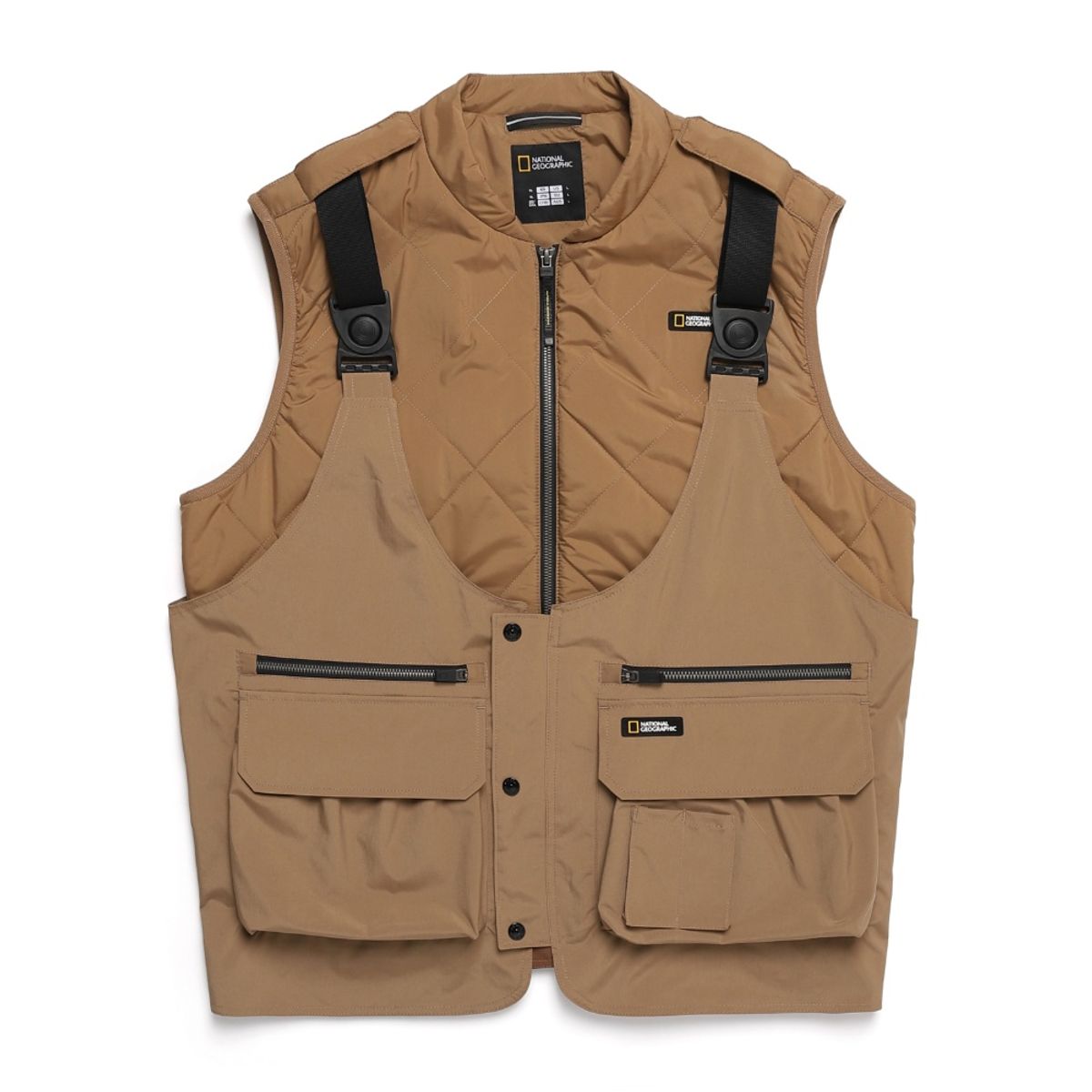 내셔널지오그래픽(NATIONALGEOGRAPHIC) N244MPV020 NRN 2 IN 1 패딩 베스트 TAN