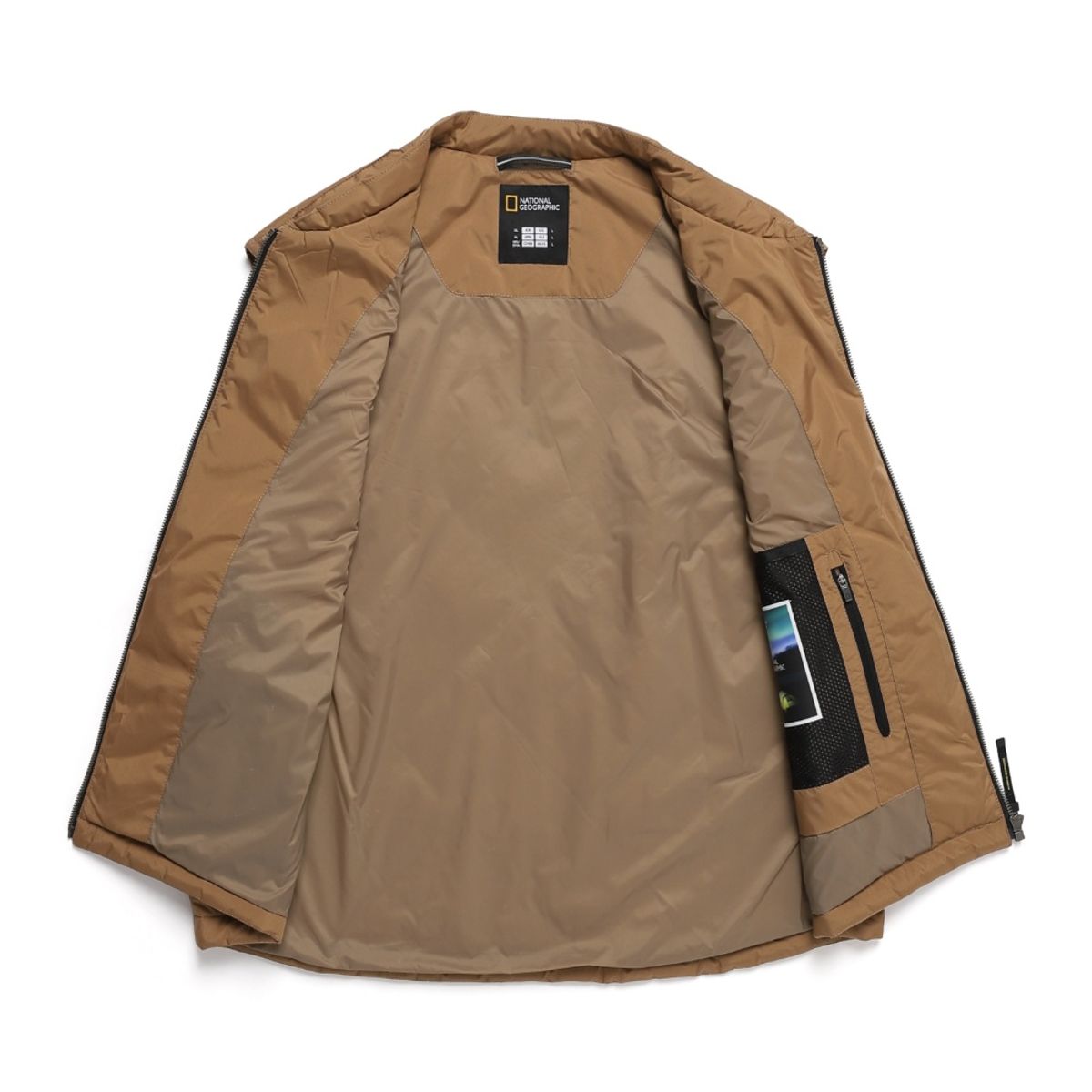 내셔널지오그래픽(NATIONALGEOGRAPHIC) N244MPV020 NRN 2 IN 1 패딩 베스트 TAN