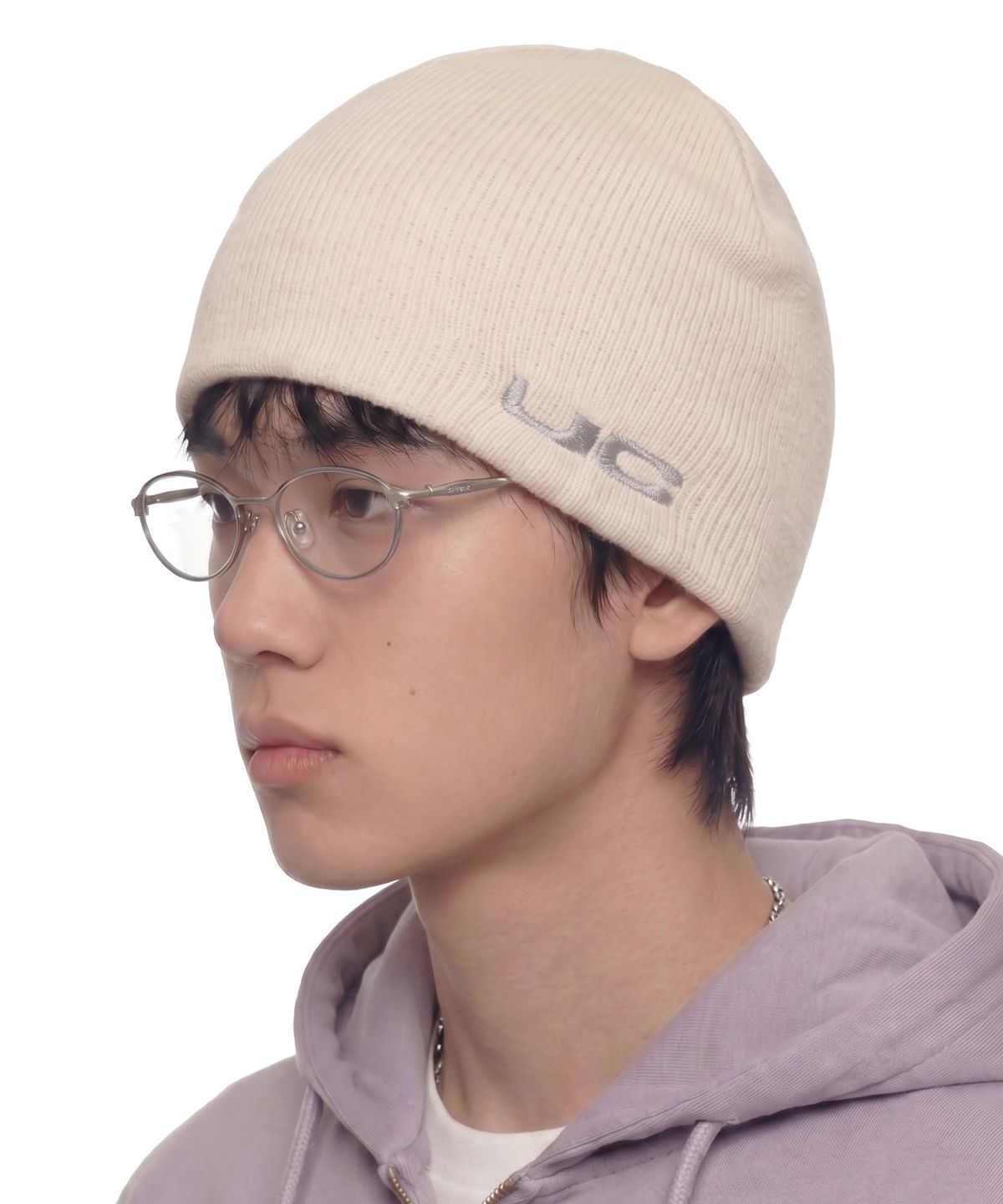 언더컨트롤(UNDERCONTROL) 겨울 방한 울 슬림핏 솔리드 남녀공용 모자 BEANIE / UC / WING / IV