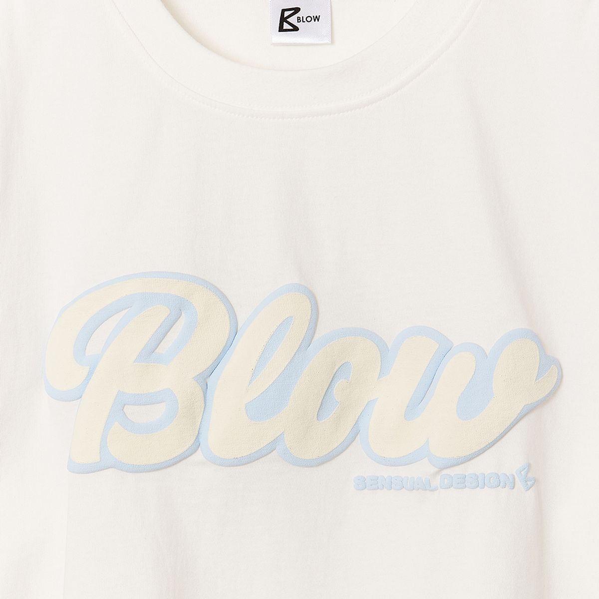 블로우(BLOW) BUBBLE LOGO CROP WHITE