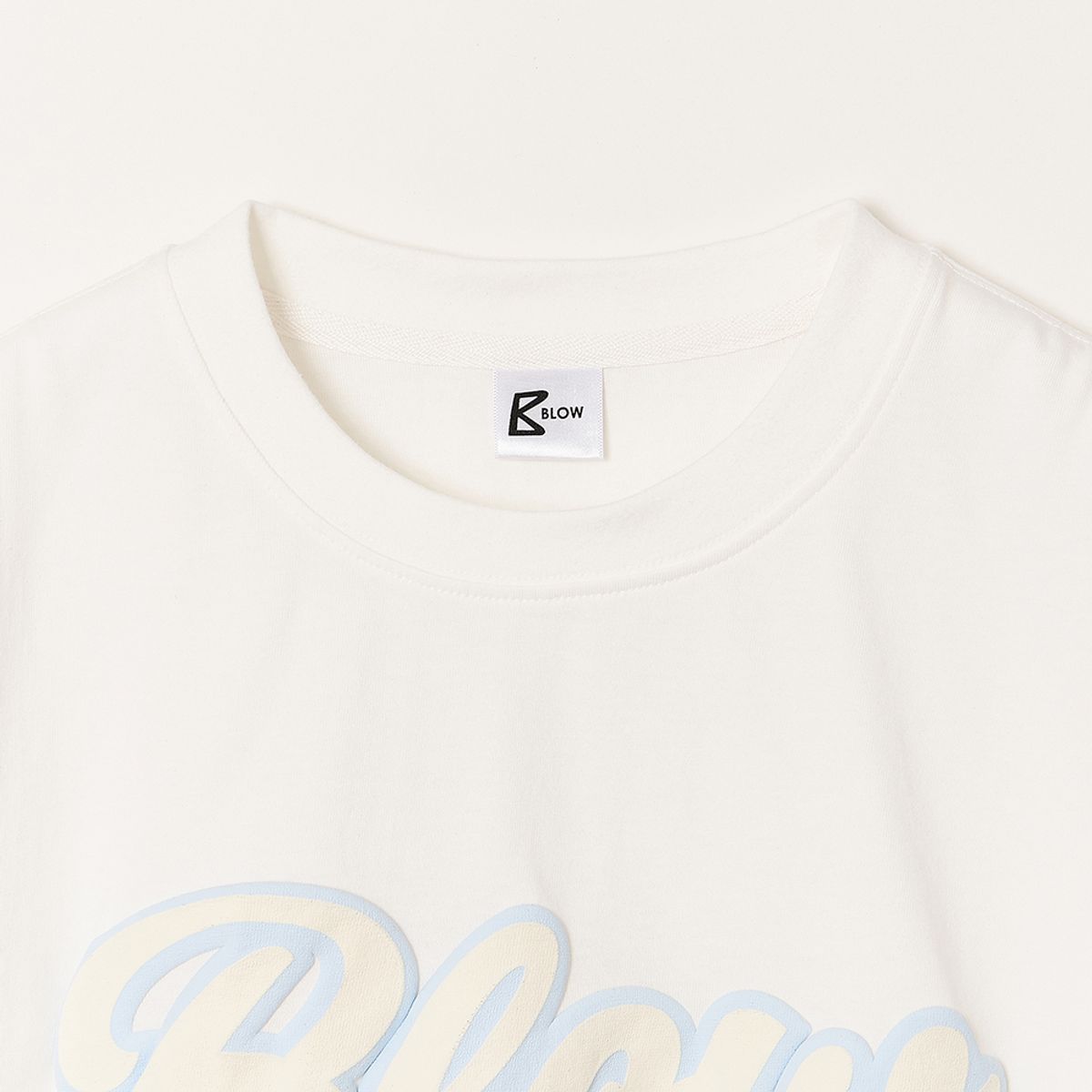 블로우(BLOW) BUBBLE LOGO CROP WHITE