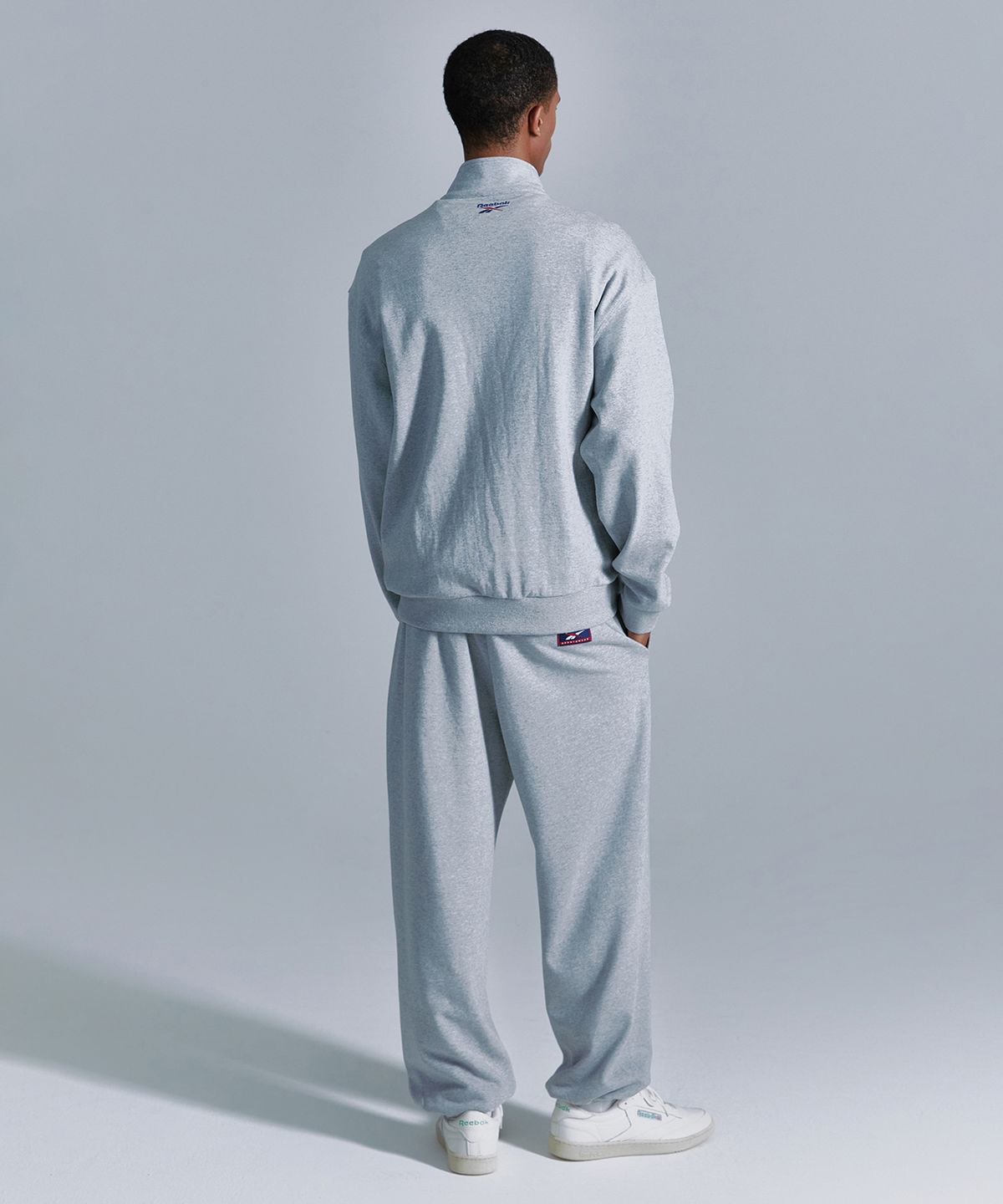 리복(REEBOK) 벡터 하프 집업 - 그레이