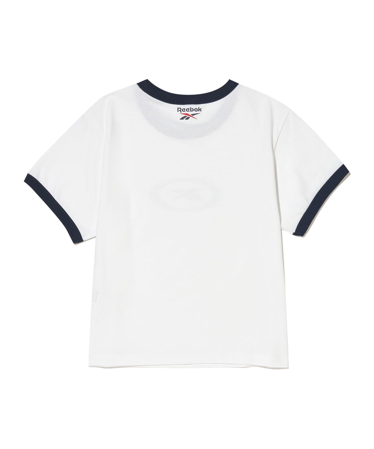 리복(REEBOK) 에센셜 세미 크롭 링거 티셔츠 (W) - 화이트